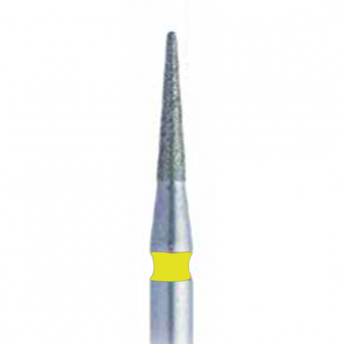 898EF FG.012 Бор алмазный стоматологический игловидный короткий желтый