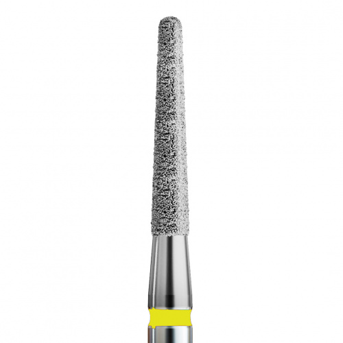 850EF FG.012 Бор алмазный стоматологический конус с круглым концом средний желтый