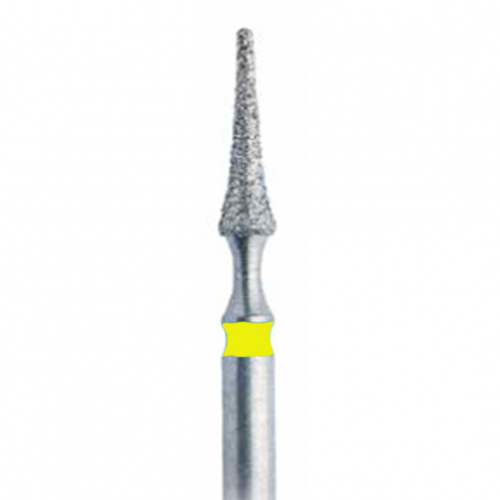 820EF FG.016 Бор алмазный стоматологический конус с вогнутыми сторонами желтый