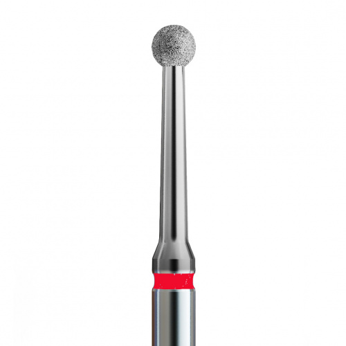801LF FG.014 Бор алмазный стоматологический шарик на длинной ножке красный