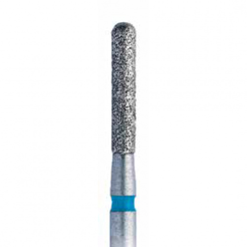 838L FG.014 Бор алмазный стоматологический цилиндр закругленный синий