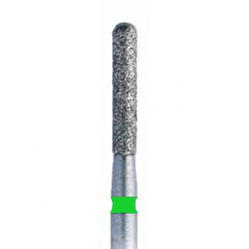 838LG FG.016 Бор алмазный стоматологический цилиндр закругленный зеленый