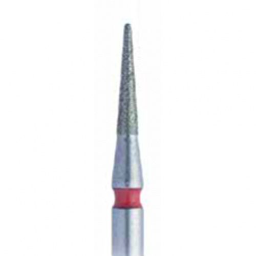 898F FG.012 Бор алмазный стоматологический игловидный короткий красный