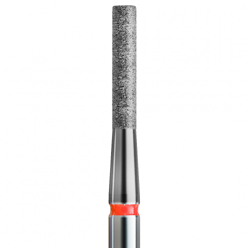837F FG.012 Бор алмазный стоматологический цилиндр с плоским концом красный