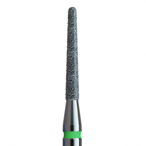 850G FG.012 Бор алмазный стоматологический конус с круглым концом средний зеленый