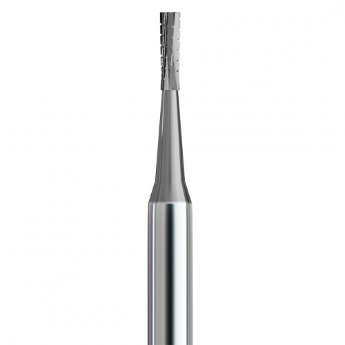 CB31L.314.012 Бор стоматологический твердосплавный цилиндр с плоским концом зубчатый FG