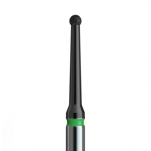 801LG 014 FG/DLC Бор алмазный стоматологический шаровидный на длинной ножке зелёный