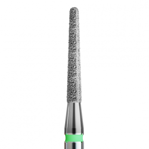 850G FG.018 Бор алмазный стоматологический конус с круглым концом средний зеленый