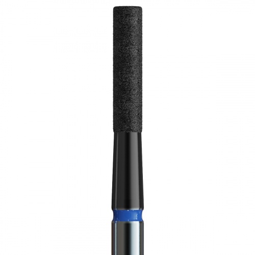 837 014 FG/DLC Бор алмазный стоматологический цилиндр с плоским концом синий