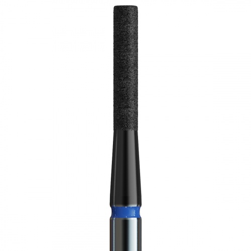 837 012 FG/DLC Бор алмазный стоматологический цилиндр с плоским концом синий