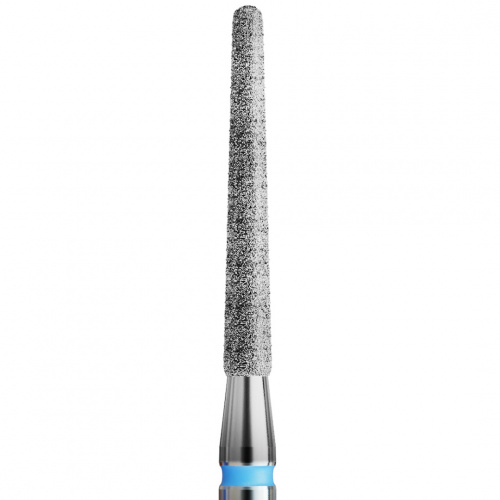 852 FG.018 Бор алмазный стоматологический конус с круглым концом длинный синий