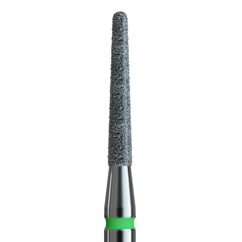 850G FG.014 Бор алмазный стоматологический конус с круглым концом средний зеленый